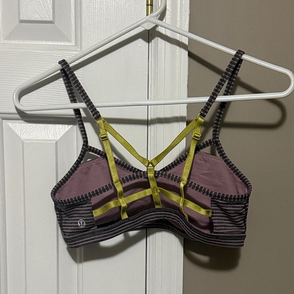 Lululemon Seek the Heat Sports Bra in gray and pink Size 6, no pads included. - Picture 3 of 5